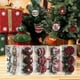 thumbnail image 1 of mfyjkho piezas de agujas de pino de arpillera, piñas y bolas de espuma para decorar el árbol de Navidad, 8 cm, adornos navideños para decoración festiva., 1 of 7