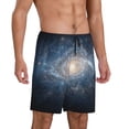 thumbnail image 2 of Balery The Galaxy Pantalones cortos de pijama de punto de algodón para hombre con cinturilla y bolsillos-XX-Large, 2 of 6