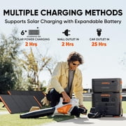 Jackery Solar Generator E2000 Plus 4075Wh Kit with Expansion Battery, 2x200W Solar Panels, 3000W Output LiFePO4 Station for RV