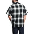 thumbnail image 5 of G-Style USA Men's Western Casual Plaid Short Sleeve Button Down Shirt Y2000S - Black - Medium, 5 of 5