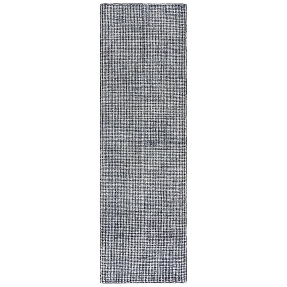 Alora Decor London 2'6" x 8' Tweed Black/Gray/Rust/Blue Hand-Tufted Area Rug