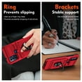 thumbnail image 4 of Dteck Card Holder Case for Motorola Moto G Pure/Moto G Power 2022,Shockproof Silicone + PC Case Ring Stand Heavy Duty Drop Protection Wallet Cover,Red, 4 of 7