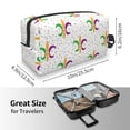 thumbnail image 3 of Uemuo Mardi Gras Carnival1 Pattern Portable Toiletry Bags with Handle, Waterproof travel Make up Bags for Women, Large Capacity Travel Cosmetic Bags, 3 of 9