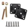 thumbnail image 1 of Table Leg Attachment Hardware Furniture Leg Attachment Plates Black 1 Set, 1 of 7