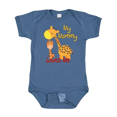 

Inktastic My Mommy Loves Me Giraffe Gift Baby Boy or Baby Girl Bodysuit
