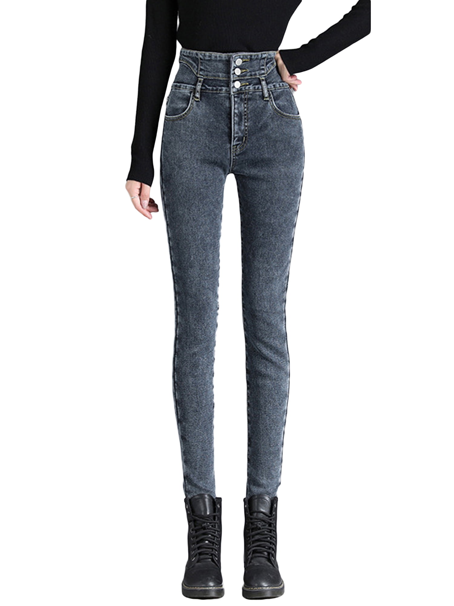 Fleece Lined Jeans Women, Winter Velvet 