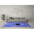 thumbnail image 3 of Ahgly Company Machine Washable Indoor Square Abstract Blue Modern Area Rugs, 8' Square, 3 of 4