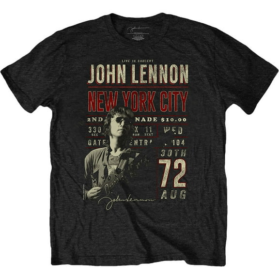 John Lennon Unisex T-Shirt NYC '72 (Eco-Friendly) (Small)