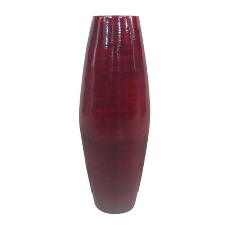 Empress Vase - Oval Bamboo Vase - Red