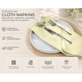 thumbnail image 3 of Ruvanti Cloth Napkins Set of 12, 18x18 Reusable Napkins Cloth Washable, Soft & Durable Table Napkins, Polycotton Chambray Dinner Napkins for Parties, Christmas, Thanksgiving, Weddings - Cream, 3 of 8