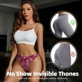 thumbnail image 4 of Thongs for Women - Cartoon Cute Dog Rose Red No Show Seamless Womens Thongs Underwear, Soft Stretch G String Thongs for Women,Cuteness Ladies Thong Bikini Panties Briefs, 4 of 5