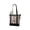 Brown/Black Tropical Birds, variant on Medium 5 Pocket Zip Top Long Handle Canvas Tote Bag