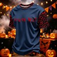 thumbnail image 2 of Ruiwill Kids Halloween Shirts Boys Size 5-6 Years Boys Halloween Tshirt Short Sleeve Letter Print Funny Fall Kids Tops, 2 of 4