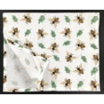 thumbnail image 7 of Serafina Home Bee Kitchen Towels and Pot Holder Set: Honey Bees and Green Leaf Print on Flat Weave Cotton with Easy Hang Fabric Loops (Bee Free), 7 of 7