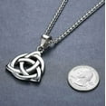 thumbnail image 5 of Trinity Celtic Knot Necklace Pendant 14K White Gold Vintage Nordic Lucky Necklace Men's Irish Amulet Jewelry, 5 of 6