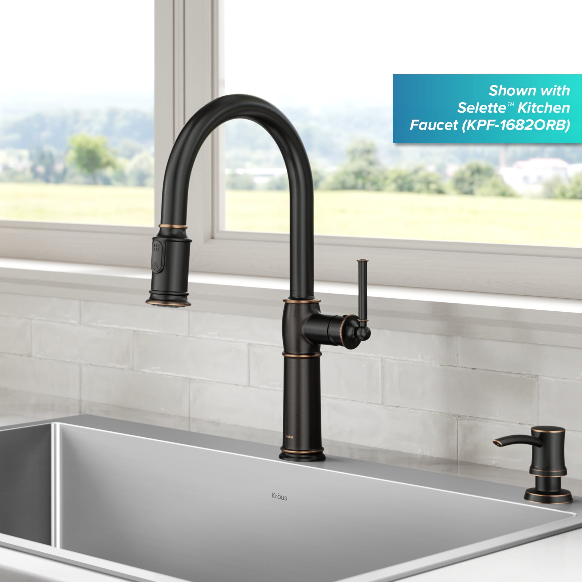 Kraus Brass Kitchen Soap and Lotion Dispenser in Oil Rubbed Bronze