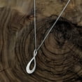 thumbnail image 3 of Silverly Women's 925 Sterling Silver Infinity Symbol "8" Twist Teardrop Pendant Chain Necklace,46cm, 3 of 3