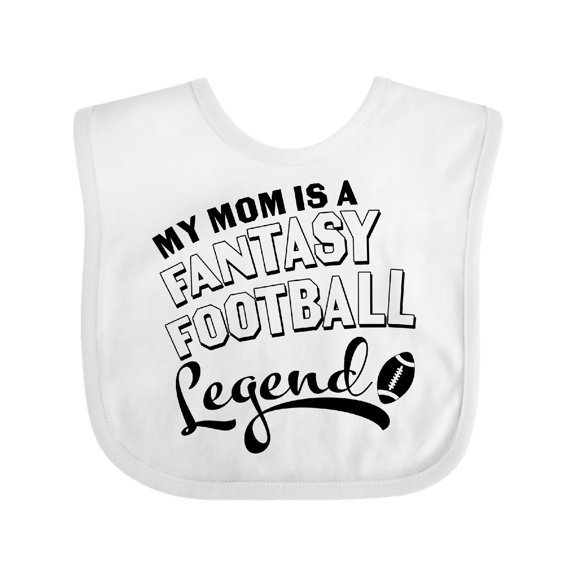 Inktastic My Mom is a Fantasy Football Legend Boys or Girls Baby Bib