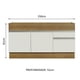 thumbnail image 4 of Mueble de Cocina Para Tarja Madesa Glamy 150 cm 2 Puertas y 2 Cajones (Sin Tablero Ni Tarja) Marrón/Blanco, 4 of 5