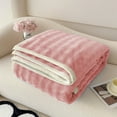thumbnail image 4 of Large Fleece Throw Blanket Oversized Soft Warm Blanket for Couch Bed Decor Gift Home Travel Accessory(Pink), 4 of 6