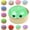 Green-a, variant on Dumplings Squishy Mystery Mini Dumplings Squishy Stress Balls Fidget Sensory Toys Soft Squeeze Decompression Dough (Pink)