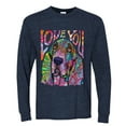 thumbnail image 3 of Colorful Beagle | Dogs Love You | Dean Russo Art Animal Lover Mens Long Sleeve Shirt, Vintage Heather Navy, Large, 3 of 6