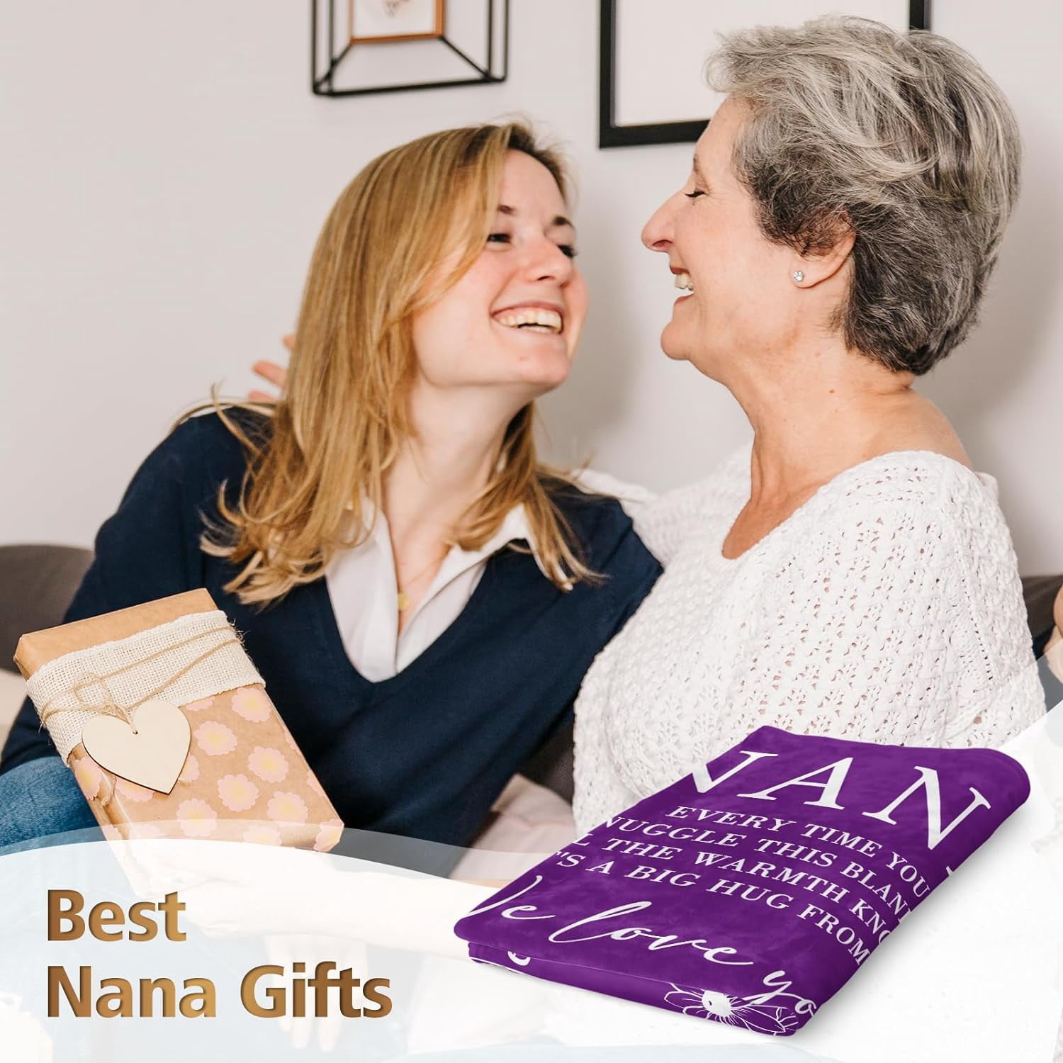 Nana Gifts, Gifts for Nana Blanket, Nana Birthday Gift from Grandkids, to My Nana Grandma Throw Blanket