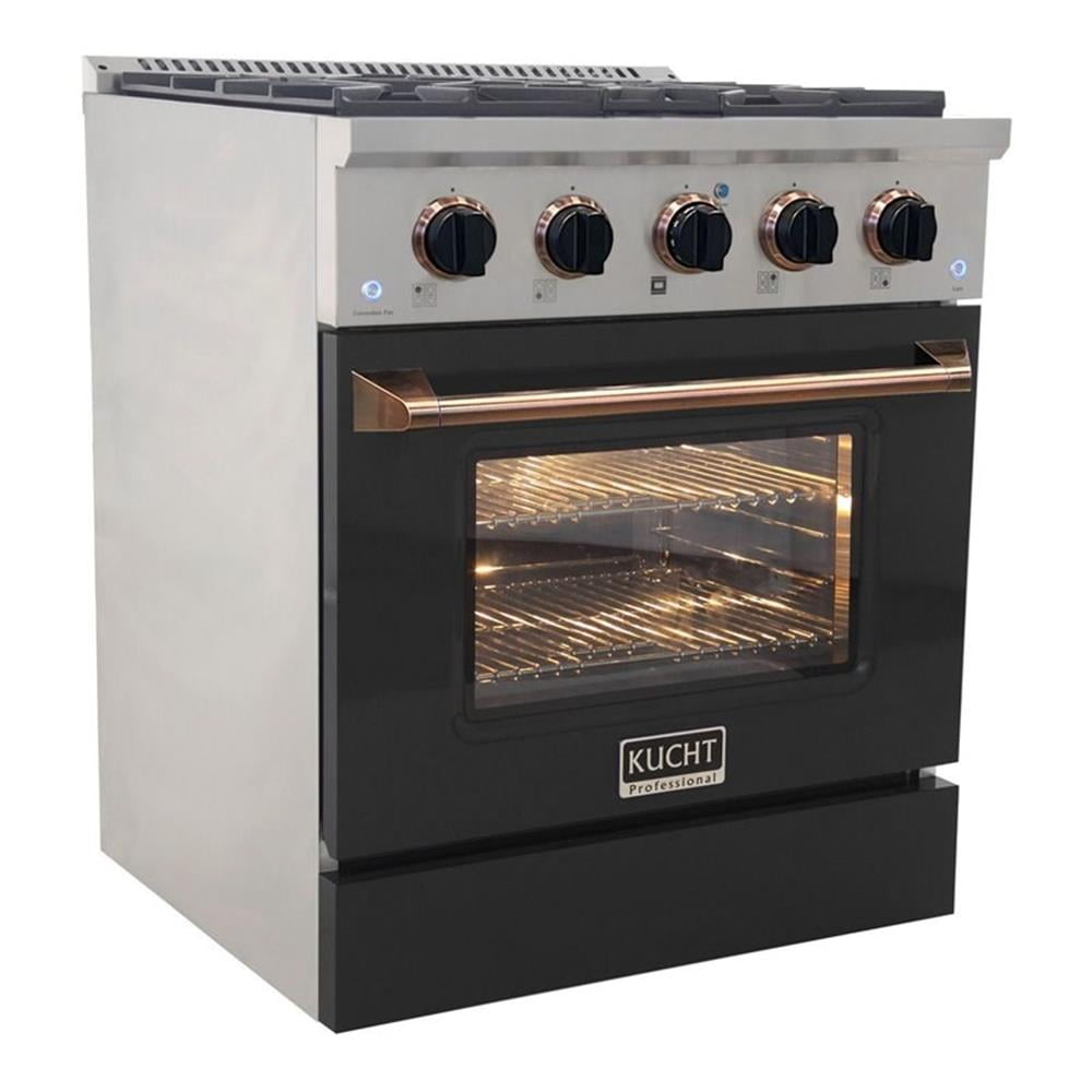 Kucht Professional 30" Stainless Steel Natural Gas Range in Gold/Black/Silver