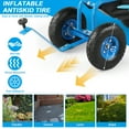 thumbnail image 5 of Ktaxon Rolling Garden Scooter, 360° Swivel Seat with Adjustable Height, Steering Handle & Tool Storage, 30.2 lbs, Blue, 5 of 10