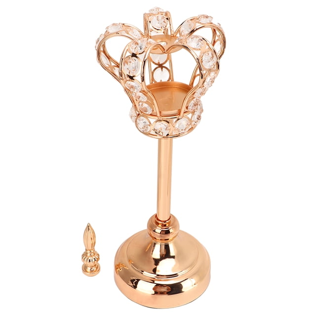 Candle Holder Ornaments,Crown Candlestick Decoration Electroplating Candle Holder Decoration Crown Candlestick Decoration High-Precision Functionality