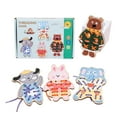 thumbnail image 1 of Sewing Cards For KidsLacing Animals Threading Boards Shoe Tie Practice Kids Quiet Activities Fine Motor Skills Toys Road Trip Toy For Kids Sensory Kids 5 Math Multiplication Games for Kids 8-12 for, 1 of 4