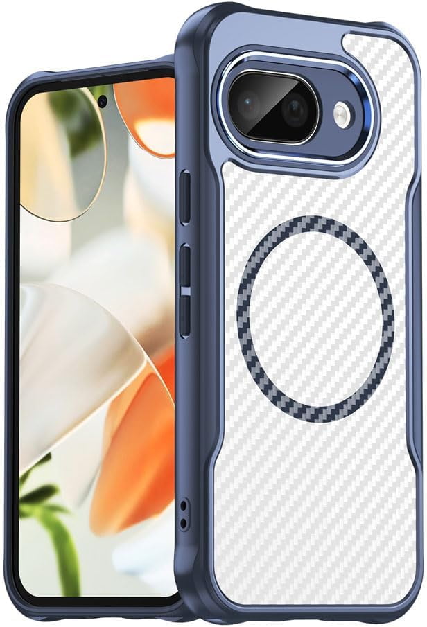 REQO for Google Pixel 9a Case: Google Pixel 9a 5G Phone Case, Magnetic Translucent Matte Rugged Shockproof Anti-Slip Slim Cell Phone Cover, Military Grade Drop Protection Best Phone Case