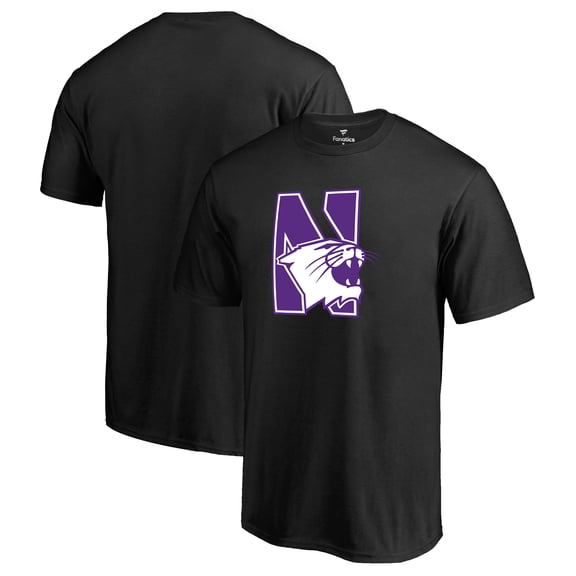 Men's Black Northwestern Wildcats Primary Logo T-Shirt