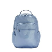 Kipling Seoul Large 15" Laptop Metallic Backpack Bubble Blue Met