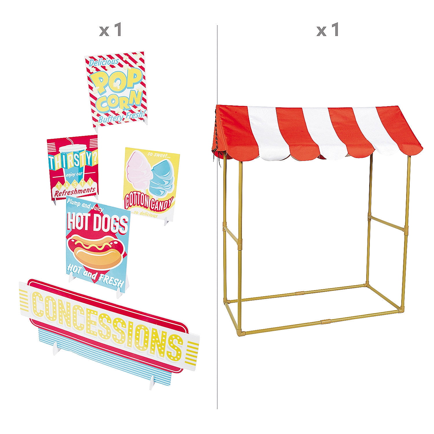 Baseball Concessions Stand Tabletop Tent Kit Party Decor Party