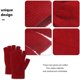 thumbnail image 2 of 4 pares de guantes para mujer, sin dedos, de punto, cálidos, para exteriores, 2 of 8
