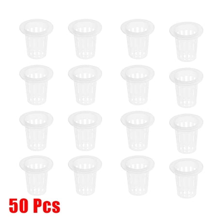 50Pcs Garden Net Cup Pots Plastic Hydroponics Net Pot Bucket Plant Basket