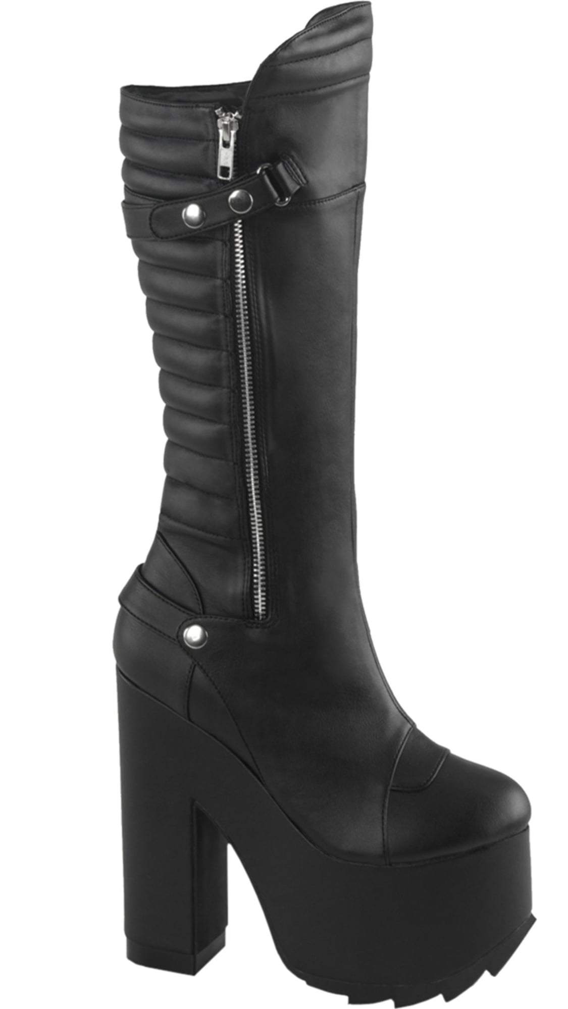 womens chunky leather boots