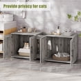 thumbnail image 2 of 3-IN-1 Cat Litter Box Enclosure, 55" Large Cat Box Enclosure with Double Rooms, Wooden Cat Washroom, Hidden Litter Box Furniture TV Stand & Modern Washroom, 2 of 8