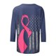 thumbnail image 5 of Fiudx Ofertas Flash Artículos En Oferta Camiseta Estampada a La Moda para Mujer, Blusa de Mangas 3/4, Tops Informales con Cuello Redondo, 5 of 5