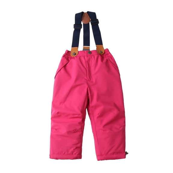Usaibhir Kids and Toddler Girls Insulated Warm Ski & Snow Pants Warm Suspender Down Pants 2-6 Years
