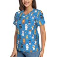 thumbnail image 2 of Wukai Cute Dogs Classic V-Neck T-Shirt for Women: Comfortable, Stylish, and Versatile Wardrobe Essential-Medium, 2 of 7