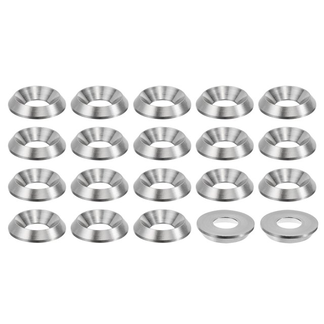 Unique Bargains M6 Rondelle de Finition à Fraiser 15mmx2.8mm en Acier Inoxydable 304 Vis de Finition Tête de Boulon Joint Lot de 20