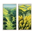 thumbnail image 2 of Designart "Majestic Mountain Forest Green Valley Vision VII" Meadow Framed Wall Art Set Of 2 - Traditional Green Gallery Wall Frame Set For Home Decor, 2 of 6