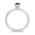 thumbnail image 2 of Sterling Silver Stackable Expressions High 5mm July Swarovski Ring Size 7, 2 of 3