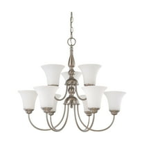 60/1823 Nuvo Lighting Dupont-Nine Light Chandelier-27 Inches Wide by 23.75 Inches High     -Traditional Installation