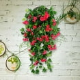 thumbnail image 5 of Clearance Under 10$! Outdoor Home Decoration Fake Flowers 5-pronged Imitation Morning Wall Hanging Trumpet Flower Imitation Flower Rattan Decorative Flower Chlorophytum Comosum, 5 of 7