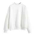 thumbnail image 6 of SDNall Sweatshirts for Women Trendy Color Turtleneck Long Sleeve Plus Velvet Sweatshirt (White, Sizes S-XXL), 6 of 7