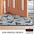 thumbnail image 3 of Cute Dachshund and Dog Footprint Door Rugs,Washable Non Slip Door Mats Indoor,Decorative Door Mats,Entry Mat Indoor for Entrance,Bedroom,Kitchen,Bathroom,30"x17", 3 of 6