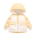 thumbnail image 2 of ATOGUTA Toddler Winter Coat Boys Hooded Fleece Parka Coat Children Winter Zipper Outerwear Yellow, Size 1T-7, 2 of 4
